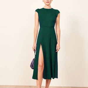 Reformation Gavin Dress Emerald